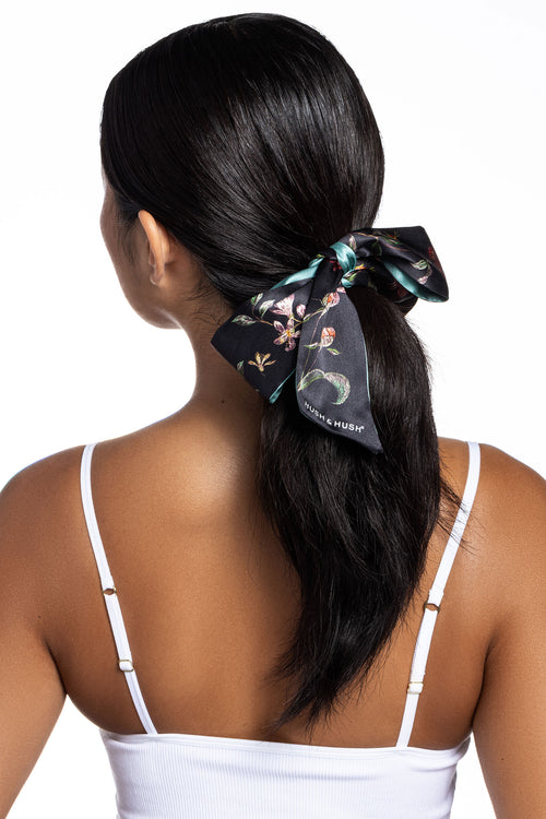 DeeplyRooted Floral Silk Hair Scarf - Hush & Hush