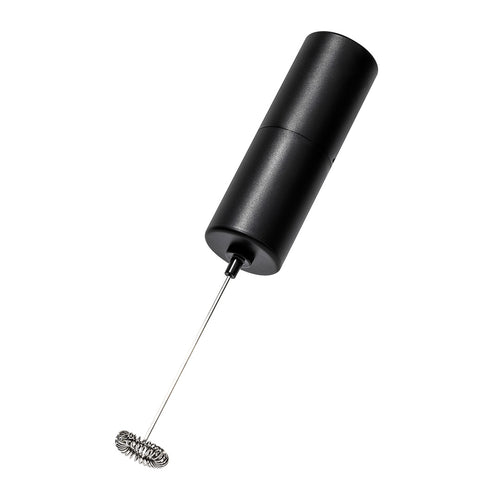 Lightweight, stainless steel frother in solid black